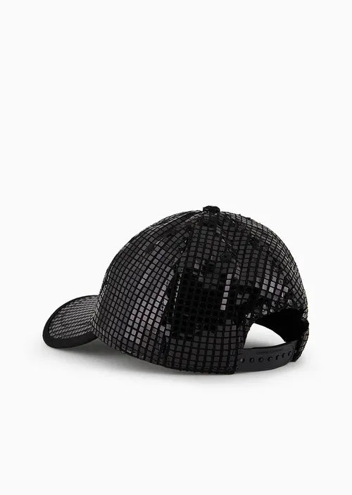 Armani Exchange 9442063F106100020 - Cappello ricoperto di paillettes